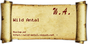 Wild Antal névjegykártya