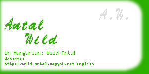 antal wild business card